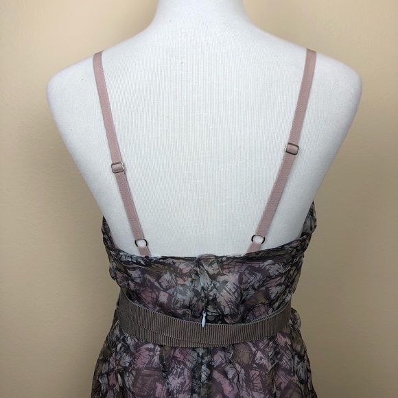 BCBGMAXAZRIA Runway chiffon floral layered dress - Picture 4 of 8